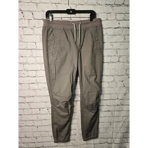 Vuori Ripstop Traveler Jogger Pants Mens Large Washed Gray Stretch Drawstring.